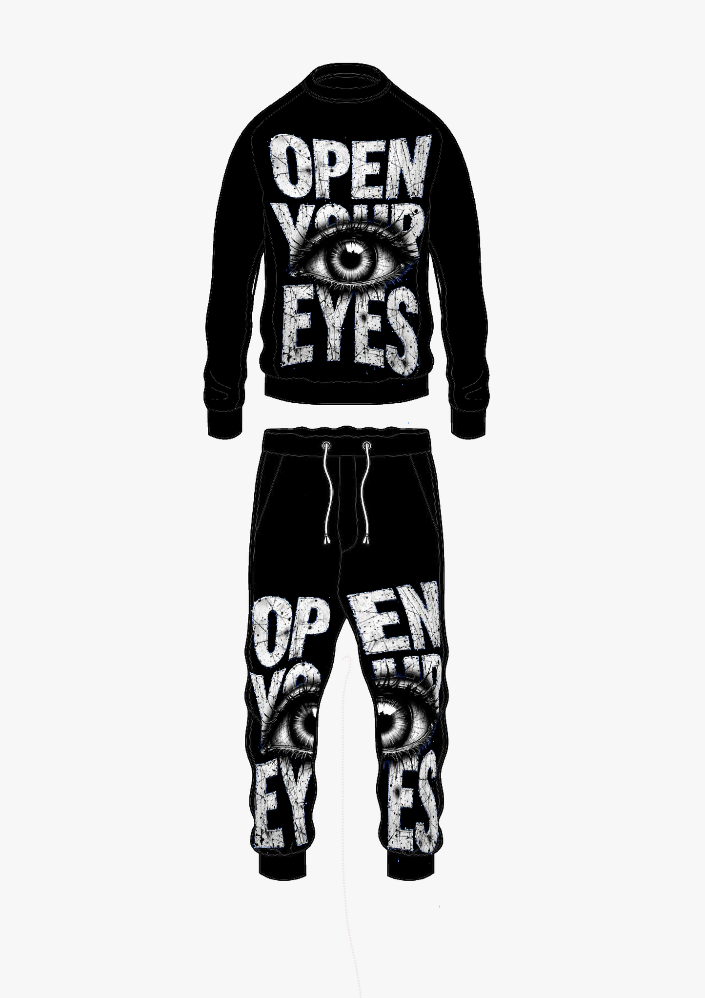 Code Syndicate "Open Your Eyes" Sweatsuit Set - Black