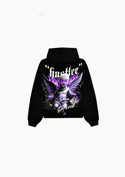 Hoodie "Hustler Grind" Code Syndicate - Negro