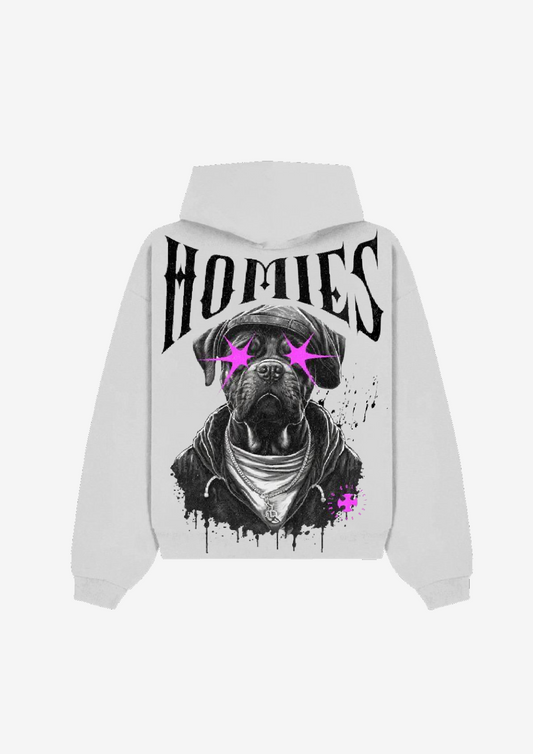 Code Syndicate "Homies" Pitbull Hoodie - Grey